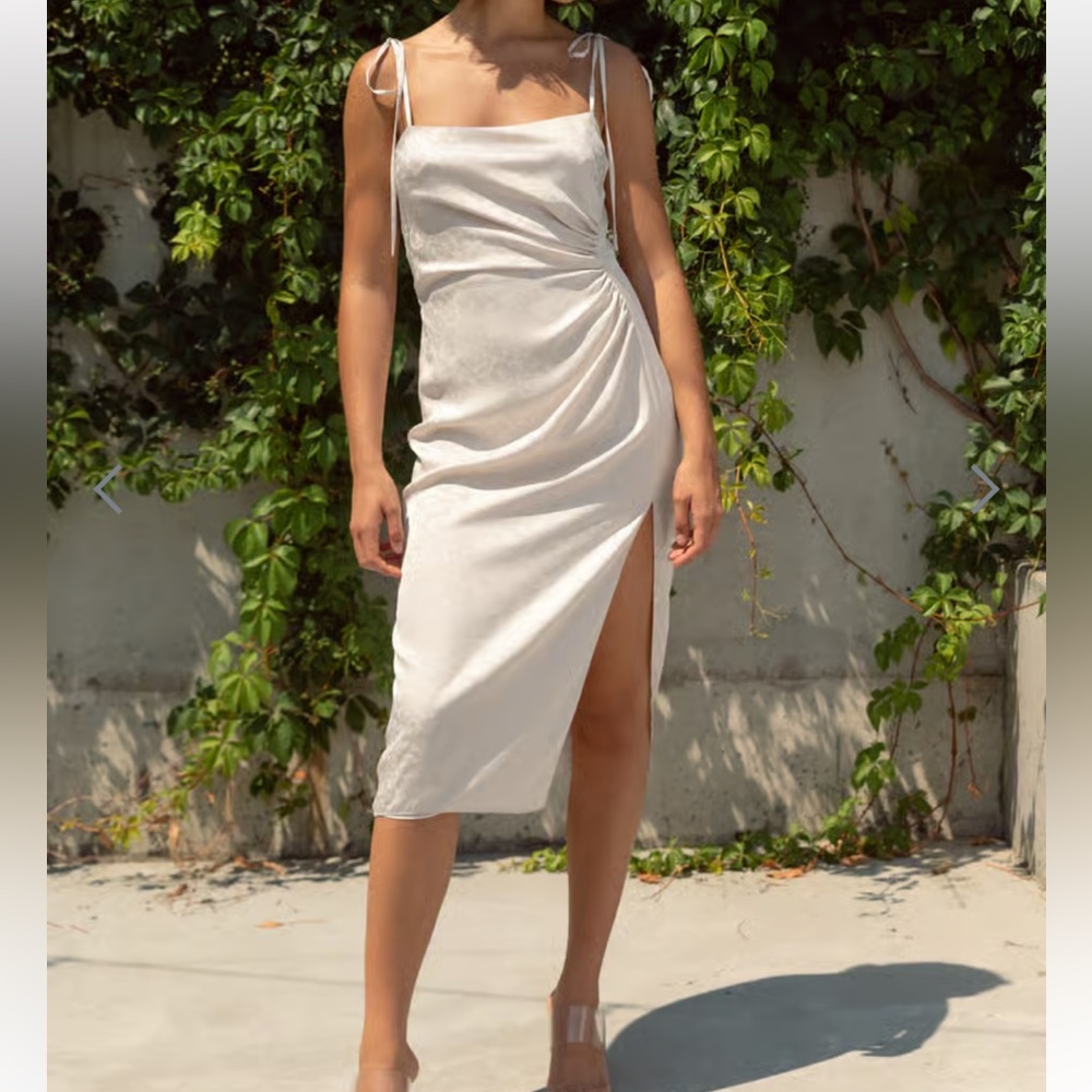 Jenny Yoo Ivory Dakota Slip Dress